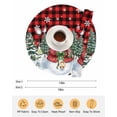 thumbnail image 6 of 13 Inch Round Placemats Set of 4, Christmas Snowman Non Slip Heat Insulation PP Table Mats, Red Black Plaid Xmas Tree Snowflake Washable Place Mats for Kitchen Dining Party Table Decor, 6 of 7