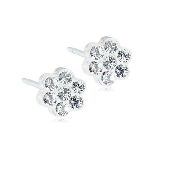 Blomdahl | Nickel Free | Medical Plastic 5mm Daisy Stud Earrings | Best Choice For Sensitive Ears