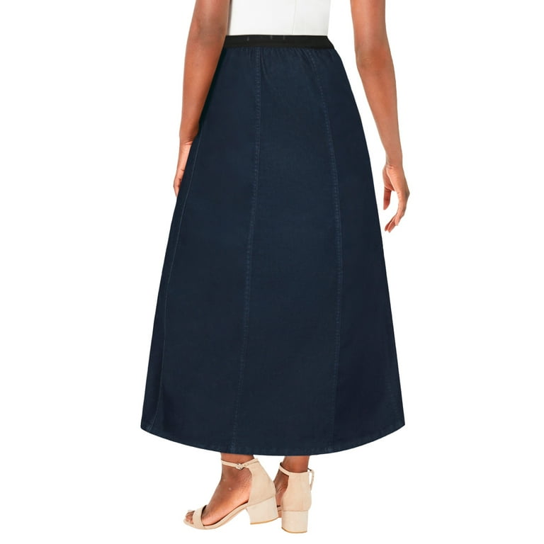 Mid length denim skirt size cheap 18