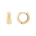 thumbnail image 2 of Welry 14kt Yellow Gold 12mm Round Huggie Hoop Earrings, 2 of 4