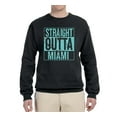 thumbnail image 2 of Straight Outta Miami MIA Fan | Fantasy Football | Mens Sports Crewneck Graphic Sweatshirt, Black, 3XL, 2 of 4