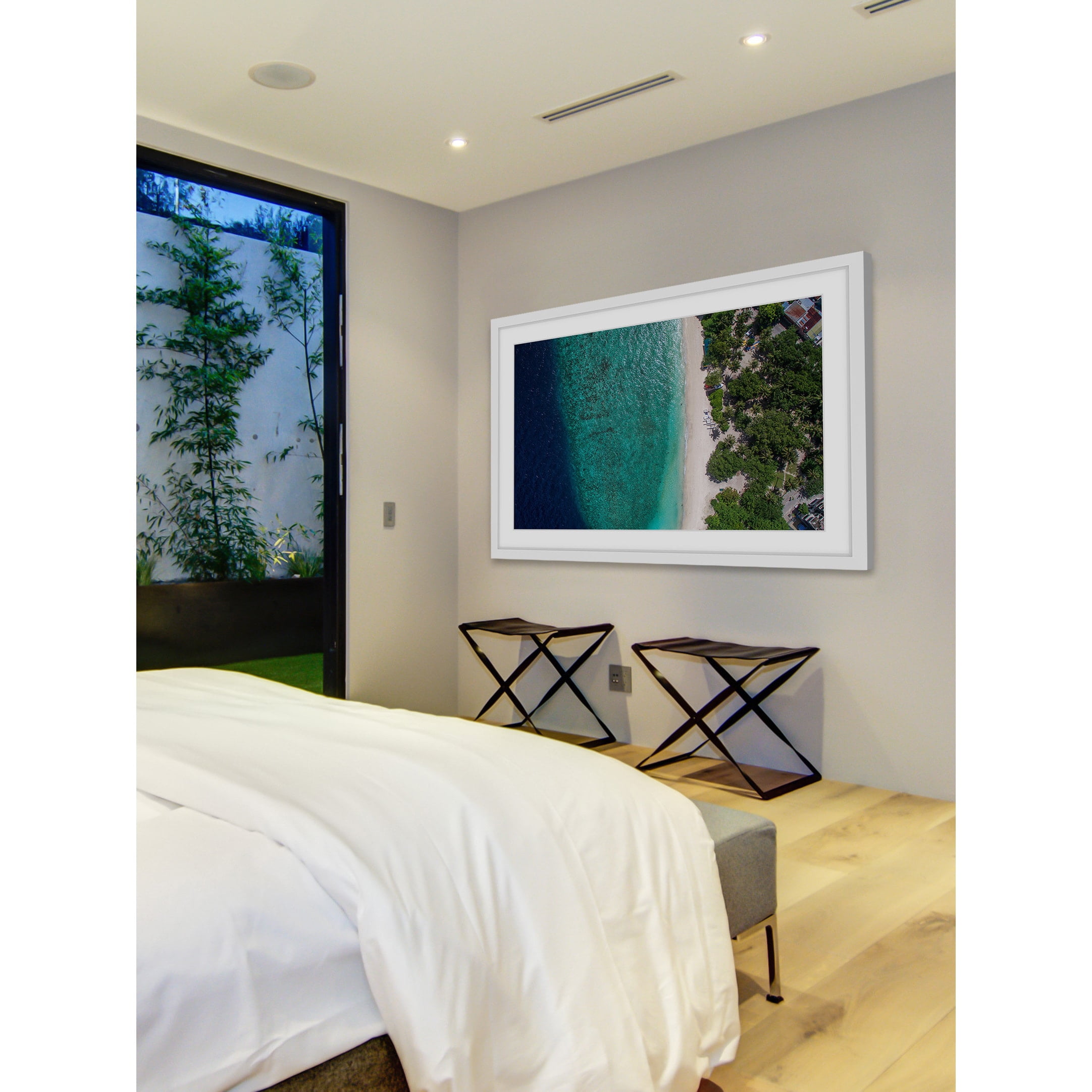 Marmont Hill "Peaceful Lagoon" by Hassan Ishan Framed Painting Print