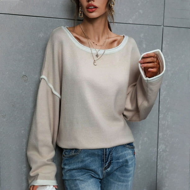 Scoop neck color block best sale sweaters