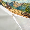 thumbnail image 4 of Catabedysis Outdoor Cartoon Camping Twin Duvet Cover,Rustic Mountain Tree Print Twin Bedding For Boys,Multicolor,Light Gray Reversible,2-Piece,1 Duvet Cover and 1 Pillowcase, 4 of 6