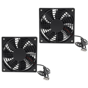 2pcs Computer Case Fan Ultra Silent Quiet Cooling Fan, USB PC Cooler Fan, 5V,18dBA Low Noise, Multiple Power Supply Modes for Router Modem, TV Box