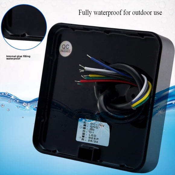 IP68 Waterproof Square Access Control Card Reader Wiegand 26/34 Bit Card Reader EM Access Control EM