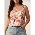 thumbnail image 3 of Cuteduck Women Plus Size Tank Tops Summer Loose Fit Sleeveless Floral Print U Neck Casual Camisole M-4X, 3 of 10