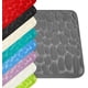thumbnail image 2 of RV Alfombra de baño de piedra grabada antideslizante - negro, espuma viscoelástica - Alfombra de baño 40*60 cm, Felpudo de color puro, Reposapiés absorbente, Baño, Recibidor, Sala de estar brillar Electrónica, 2 of 5