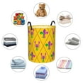 thumbnail image 6 of Haiem Mardi Gras Crayfish and Fleur de lis Laundry Basket, Laundry Hamper, Collapsible Laundry Baskets, Dirty Clothes Hamper, Waterproof with Handles for College Dorm, Family-Small, 6 of 8