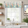 thumbnail image 2 of Summer Beach Valance Curtain for Windows Ocean Colorful Coral Shell Seaweed Starfish Linen Rod Pocket Curtain Valances Short Window Treatments for Kitchen Bathroom Laundry Basement 60 x 18 Inch, 2 of 9