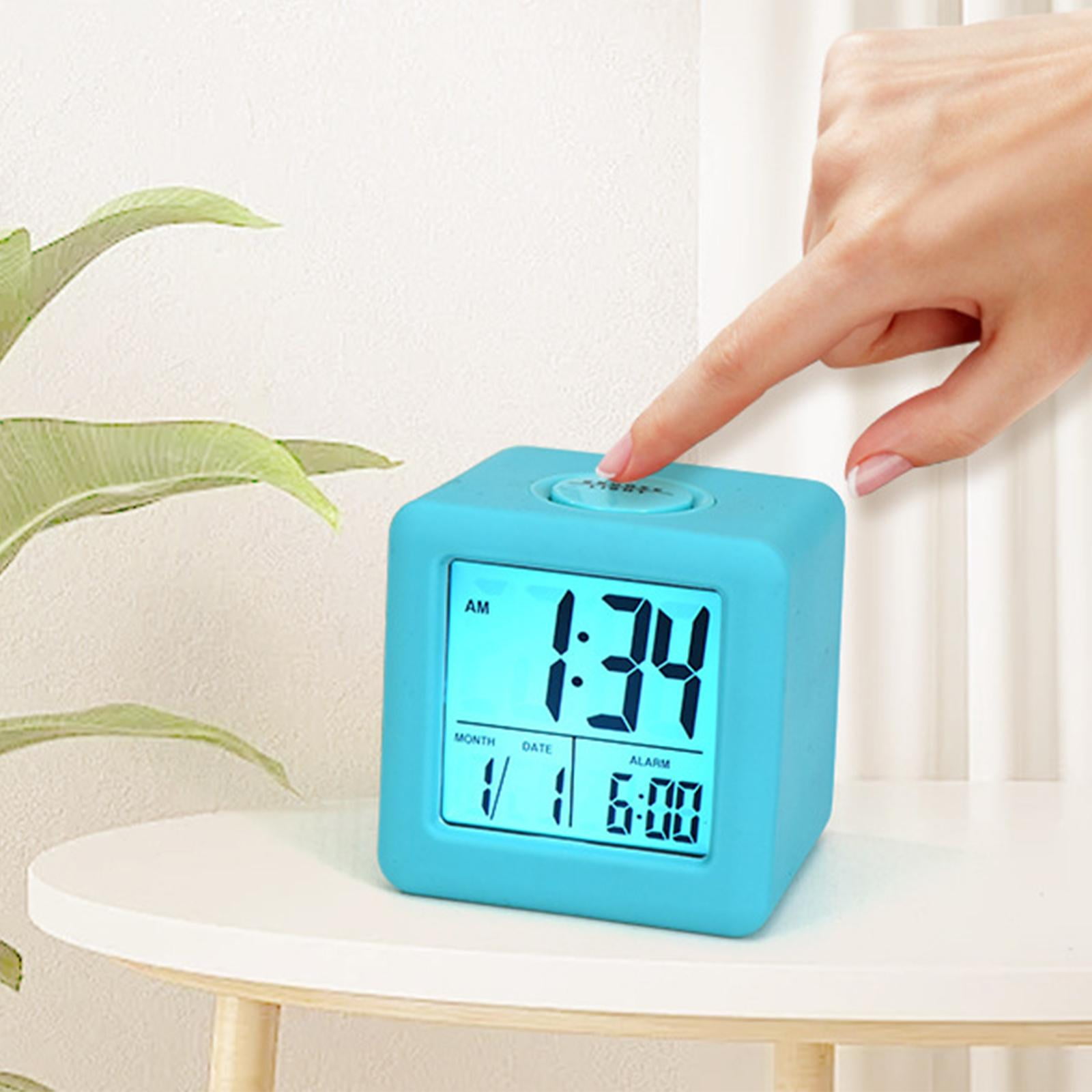 Reloj despertador para dormitorio reloj despertador de noche para ninos de 12 24 horas reloj digital electronico para decoracion de mesita de noche Azul mayimx Despertadores digitales Walmart en linea