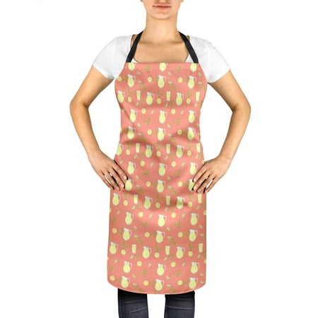 

S4Sassy Orange Lemon Slice & Lime Juice Fruits Menâ€™s Cooking Kitchen Washable Apron Adjustable BBQ Chef Bib-24 x 32 Inches