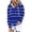 Blue, variant on Ashirexll Winter Tops Womens Long Sleeve Tops Casual Zip Up Hoodie Womens Hoodies Pullover Printing Button Hat Rope Long Sleeve Hooded Pocket Pullover