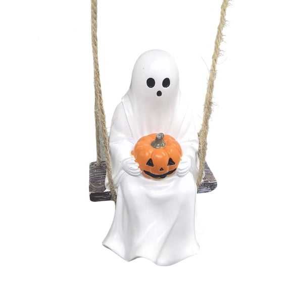 HaiSphere Halloween Swinging Ghost Hanging Decor - Movable Prop, Ideal for Halloween Hanging Decor and Halloween Party Decorations, for Indoor/Outdoor