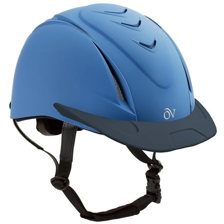 Horse Riding Helmet - X SML OVATION DELUXE LIGHTWEIGHT ADJUSTABLE HORSE RIDING SCHOOLER HELMET BLUE