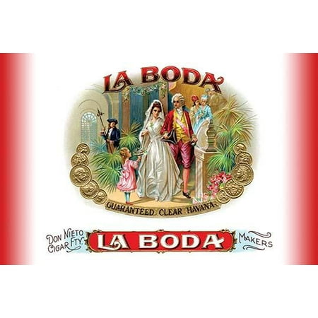 A 18th century couple on their wedding day adorn this Cuban cigar label  Cigar label art was mass produced between 1880 and 1920 using the lithographic process The reason for this new form of