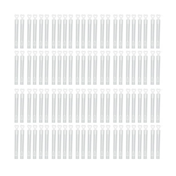 96 piezas de varitas de burbujas blancas transparentes duraderas ABS portátiles palos de burbujas ampliamente utilizados para fiestas bodas vacaciones