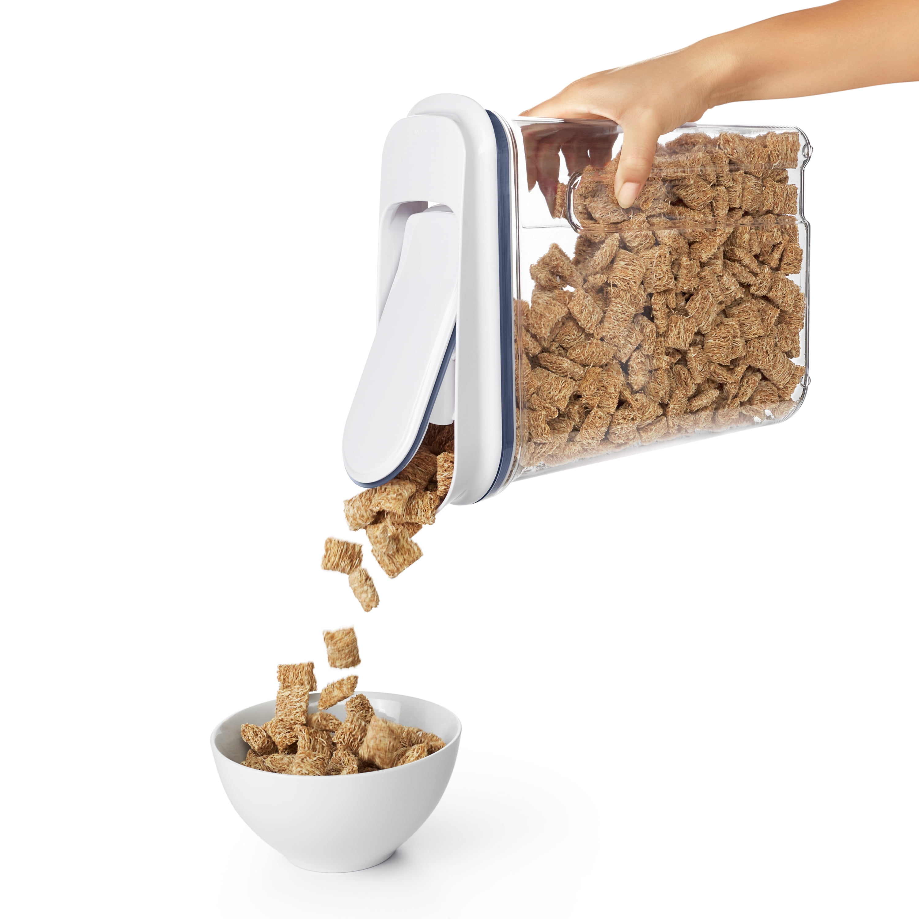 (2 pack) OXO POP Container 4.5-Qt Large Cereal Dispenser Food Storage Container, White
