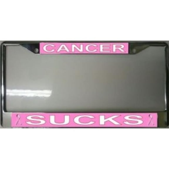 212 Main LPO1271 Cancer Sucks Photo License Plate Frame, Free Screw Caps