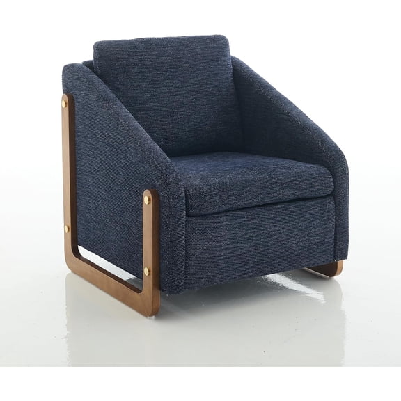 LQLI Modern Upholstered Living Room Chairs,Comfy Chenille Fabric Accent Armchair with Wooden Side Frame,Soft Cushion Seat and Backrest Reading Sofa Chair for Bedroom, Office