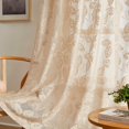 thumbnail image 4 of WARM HOME DESIGNS 63 Inch Gold Leaves Embroidered Lace Curtains for Leaves Kitchen Décor. AR Linen 63, 4 of 5
