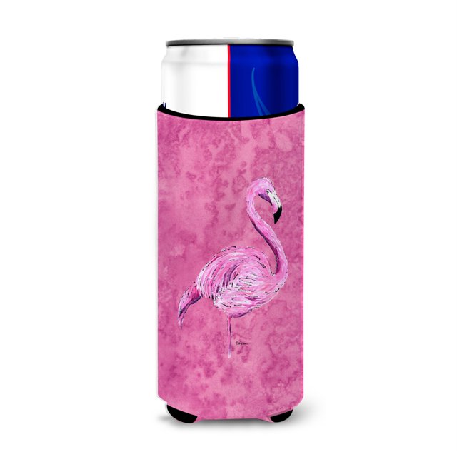 Flamingo on Pink Ultra Beverage Aisladores para latas delgadas 8875MUK Caroline's Treasures 8875MUK