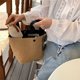 thumbnail image 5 of Elegante bolso de mano tejido de paja para mujer, bolso de mano informal para vacaciones en la playa, bolsos con asa superior, bolsos de hombro Retro a la moda Petmoko A89, 5 of 7