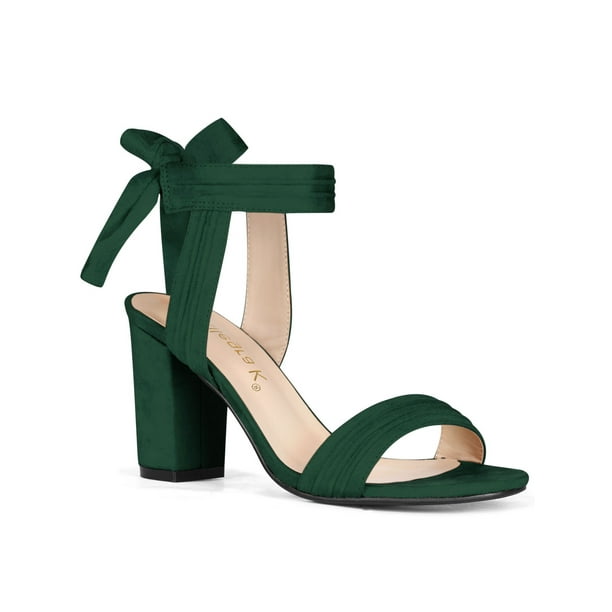 allegra k women's open toe block heel ankle strap sandals
