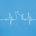 thumbnail image 3 of CafePress - Cat Heartbeat Women's Classic T Shirt - Women's Traditional Fit Dark T-Shirt, 3 of 4