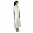 thumbnail image 3 of Bimba Women Long Solid Kaftan Soft Cotton Beach Cover Up Caftan Maxi, 3 of 5
