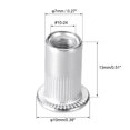 thumbnail image 2 of Unique Bargains 10-24 Écrous Rivets en Alliage d'Aluminium Tête Plate Filetée Écrou Argent 25 Pcs, 2 of 6