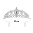 thumbnail image 2 of Women Stylish Shining Rhinestone Crown Headband Tiara, 2 of 5