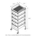 thumbnail image 2 of FURINNO Wayar 5-Drawer Trolley, White and Black, 2 of 3