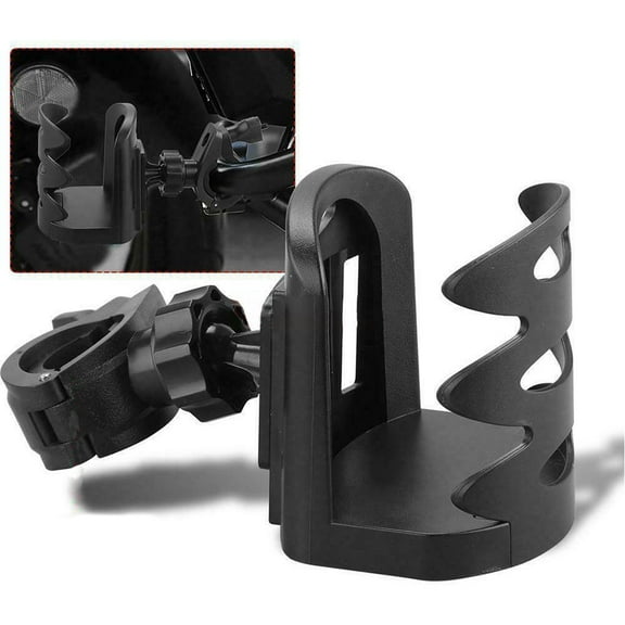 Motorcycle Cup Holder 360 Degrees Rotation for Outer Diameter of Motorcycle Handlebar 17-32mm Adjustable