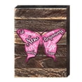 thumbnail image 1 of Designocracy 98719-08 Butterfly Inspirational Quote Vintage Textual Art on Board Wall Decor, 1 of 1
