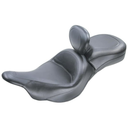 - Mustang 79571 Wide Touring Two-Piece Seat with Driver Backrest - Vintage