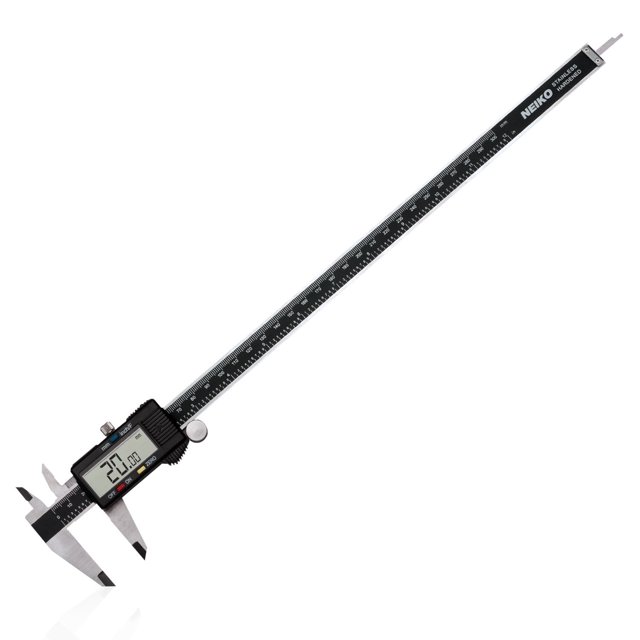NEIKO 01409A 12â Electronic Digital Caliper | Extra Large Display | 0-12 Inches | Inch/Fractions/Millimeter Conversion | Polished Stainless Steel