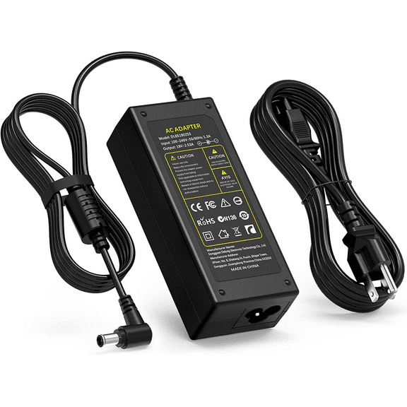 19V AC Power Cord TV Charger Adapter for LG Electronics 19" 20" 22" 23" 24" 27" LED LCD Monitor Widescreen HDTV 24M47H-P 24MP55HQ, Samsung A4819-FDY UN32J5205 UN32J5205AF, HW-M360 ZA XU Soundbar