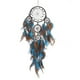 thumbnail image 2 of Tapisón de pared con atrapasueños turquesa | Colgante de Cinco Anillos de Campanilla de Viento • Plumas y Cuentas Decorativas • Arte de Bendiciones Pacíficas para dormitorio, salón, balcón, 2 of 8