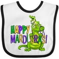 thumbnail image 3 of Inktastic Happy Mardi Gras Big and Little Alligators with Beads Boys or Girls Baby Bib, 3 of 4