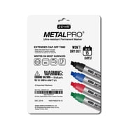 ZEYAR Permanent Markers, JUMBO Size, Set of 4, Waterproof & Smear Proof Markers, Quick Drying, Great on Plastic,Stone,Wood,Metal and Glass for Doodling and Graffiti Art (Black, Blue, Red, Green)