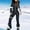 Black, variant on Womens Winter Onesies Ski Jumpsuits Outdoor Sports Waterproof Snowsuit Removable Collar Coat Jumpsuit Army Black XL