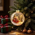 thumbnail image 3 of Barsme Glowing Christmas Story Ornament,Christmas Santa Decoration Ball With LED Light,Mini Holiday Scene Hanging Tree Decor – Warm Glow Keepsake For Mantel Window And Gift Giving, 3 of 6