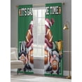 thumbnail image 4 of IT'S GAME Sheer Curtains 2 Panels Set TIME Rugby Sport Hat Gnome Retro Green Modern Sheer Window Curtains Light Filtering Rod Pocket Voile Drapes for Bedroom Living Room 52"X96", 4 of 8