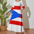 thumbnail image 3 of Puerto Rico Flag design - Beautiful Puerto Rico Long Sleeved Dress Woman dresses loose women's dress, 3 of 6