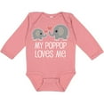 thumbnail image 3 of Inktastic My Poppop Loves Me Grandkids Boys or Girls Long Sleeve Baby Bodysuit, 3 of 5