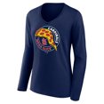 thumbnail image 2 of Women's  Navy St. Louis Cardinals Mega Slice V-Neck Long Sleeve T-Shirt, 2 of 3