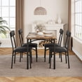 thumbnail image 4 of Ourlova Dining Table Set for 4 Kitchen Table with 4 Upholstered Chairs Wood Rectangular Dining Table and Chairs Set for Small Space Apartment Dinner Rustic Brown, 4 of 7
