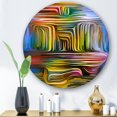 thumbnail image 2 of Designart 'Colour Spiral Fusion VIII' Modern Circle Metal Wall Art 23x23 - Disc of 23, 2 of 5