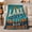 Paddle Lake, variant on Vintage Sunset Cruise Club Nautical, Peaceful Mountain Lake Scene, Warm Flannel Blanket for Cabin and Lodge with Detailed Artwork, Outdoor Lovers Camping Gift, Rustic Home Decor